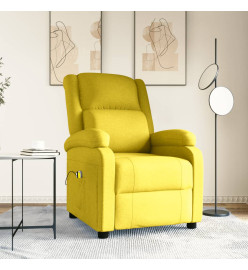 Fauteuil électrique de massage Jaune clair Tissu