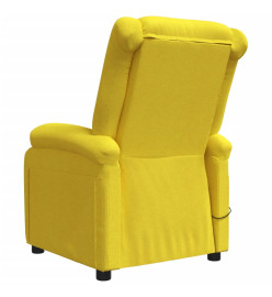 Fauteuil électrique de massage Jaune clair Tissu