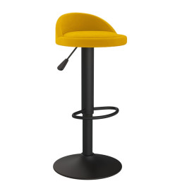 Tabourets de bar 2 pcs Jaune Velours