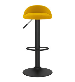 Tabourets de bar 2 pcs Jaune Velours