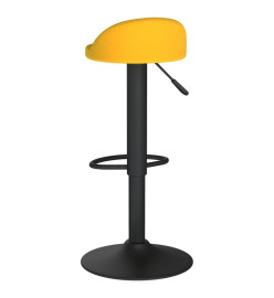 Tabourets de bar 2 pcs Jaune Velours