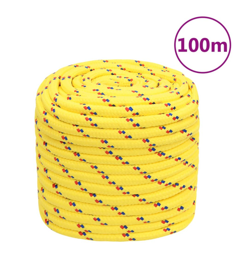 Corde de bateau Jaune 16 mm 100 m Polypropylène