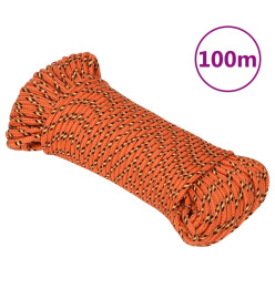 Corde de bateau Orange 5 mm 100 m Polypropylène