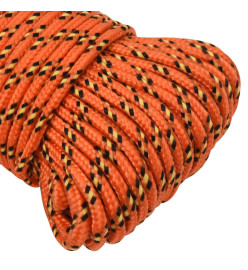 Corde de bateau Orange 5 mm 100 m Polypropylène