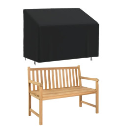 Housse de banc 2 places noir 134x70x65/94 cm oxford 420D