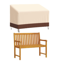 Housse de banc 2 places beige 132x71x56/81 cm oxford 600D