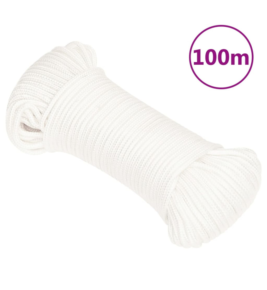 Corde de bateau Blanc complet 5 mm 100 m Polypropylène