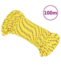 Corde de bateau Jaune 5 mm 100 m Polypropylène