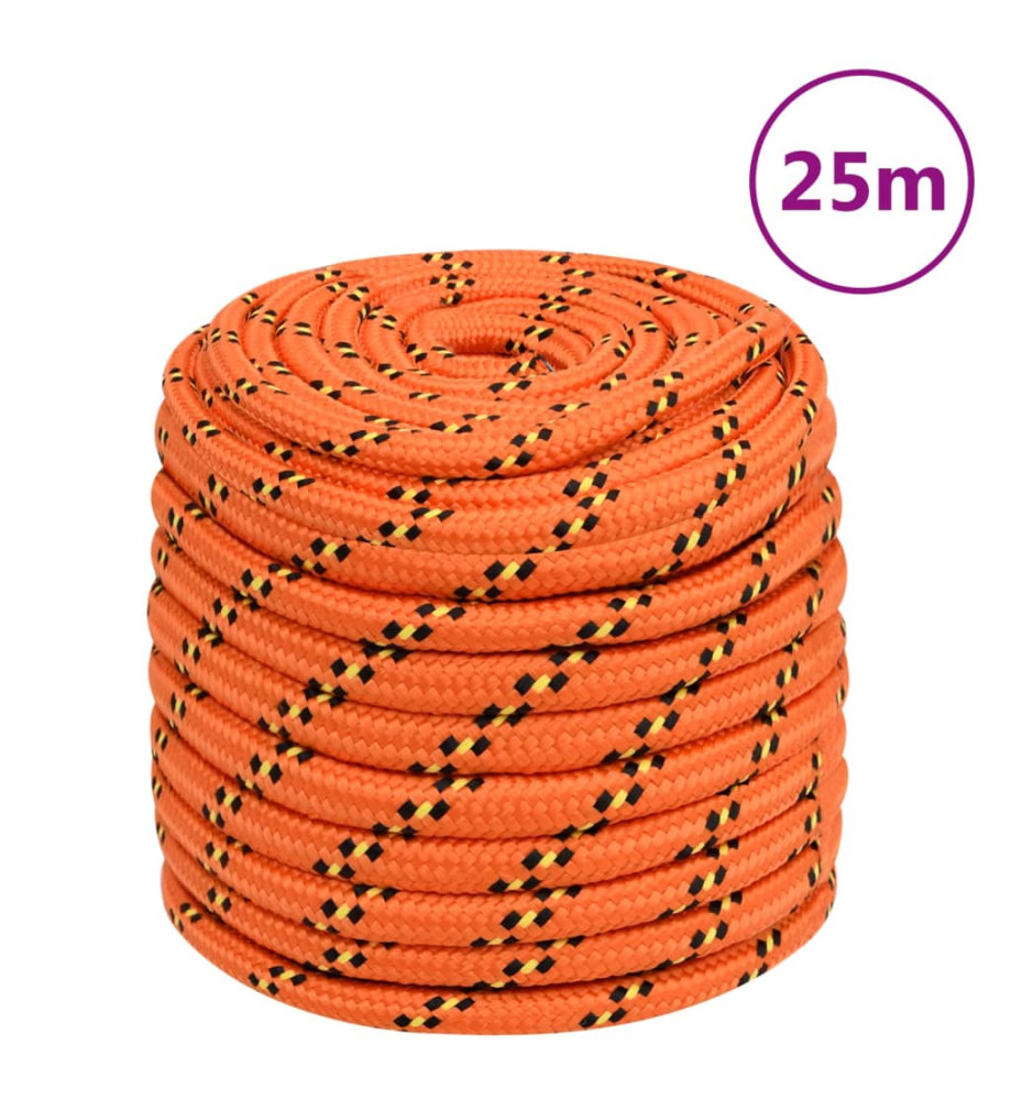 Corde de bateau Orange 18 mm 25 m Polypropylène