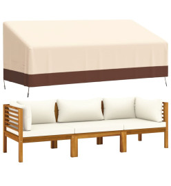 Housse de banc 3 places beige 204x86x48/73 cm oxford 600D