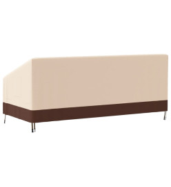 Housse de banc 3 places beige 204x86x48/73 cm oxford 600D