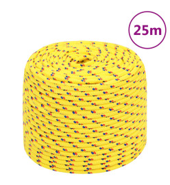 Corde de bateau Jaune 8 mm 25 m Polypropylène