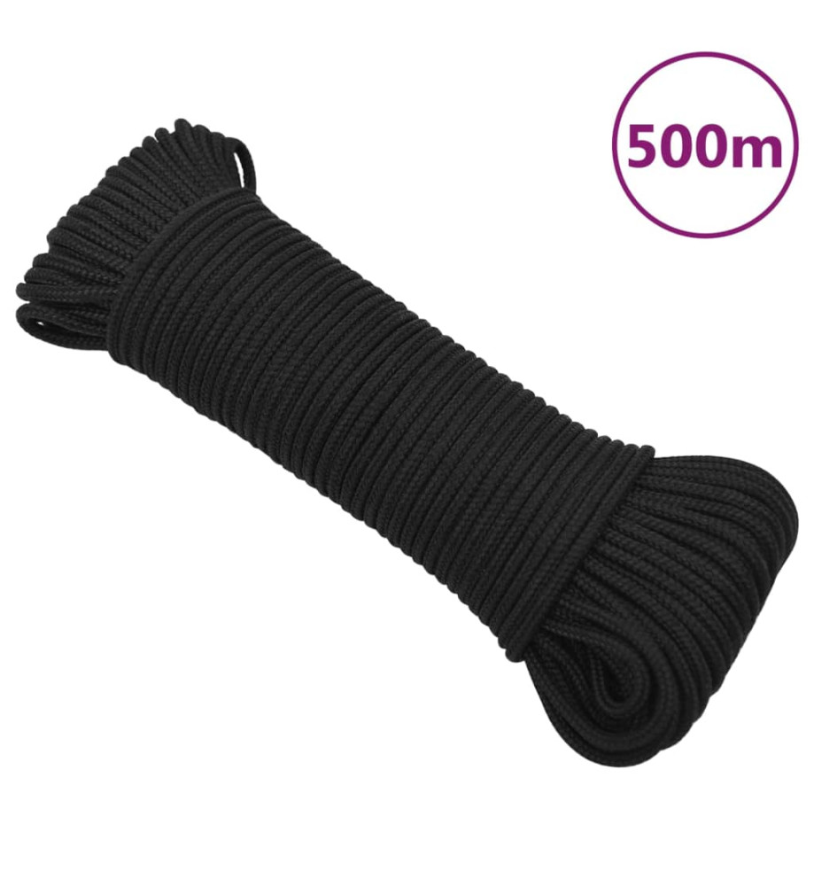 Corde de bateau Noir complet 4 mm 500 m polypropylène