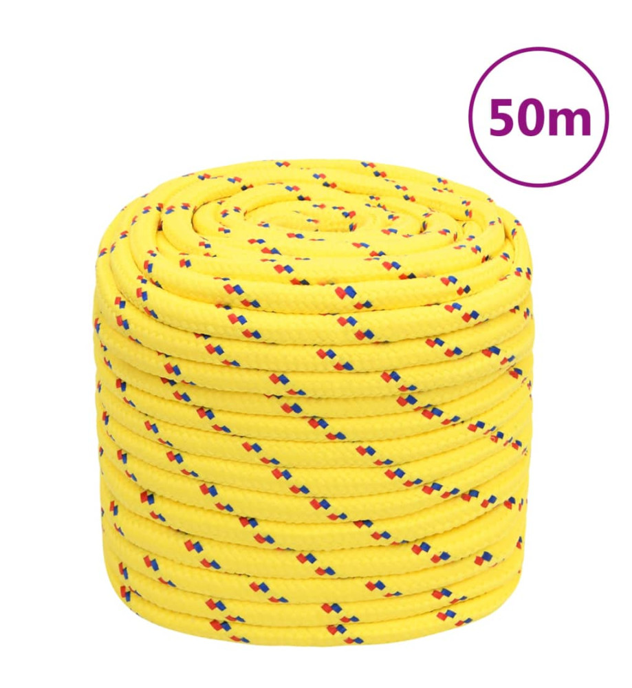 Corde de bateau Jaune 16 mm 50 m Polypropylène