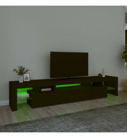 Meuble TV avec lumières LED Noir 215x36,5x40 cm