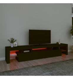 Meuble TV avec lumières LED Noir 215x36,5x40 cm