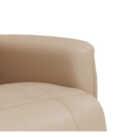 Fauteuil inclinable avec repose-pieds cappuccino similicuir