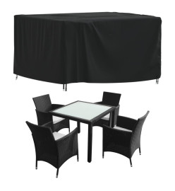 Housse de salon de jardin noir 125x125x74 cm oxford 420D