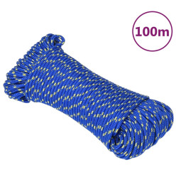 Corde de bateau Bleu 4 mm 100 m Polypropylène