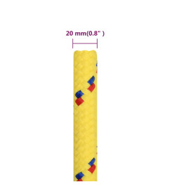 Corde de bateau Jaune 20 mm 100 m Polypropylène