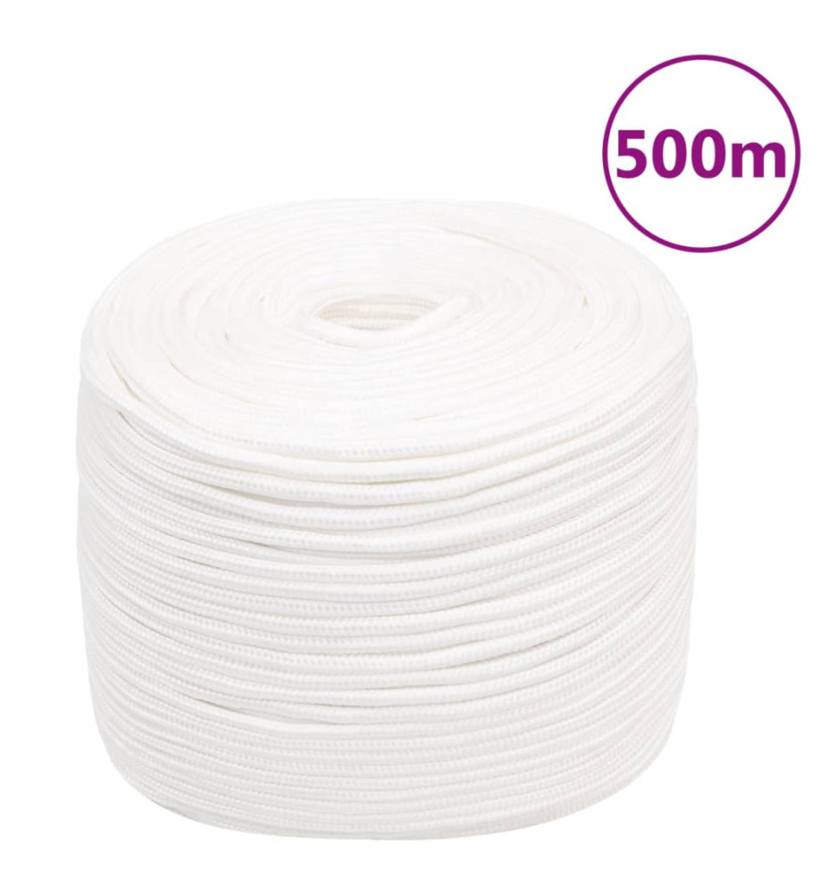 Corde de bateau Blanc complet 6 mm 500 m Polypropylène