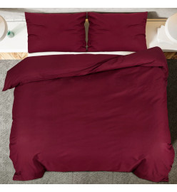 Ensemble de housse de couette Bordeaux 155x220 cm Microfibre