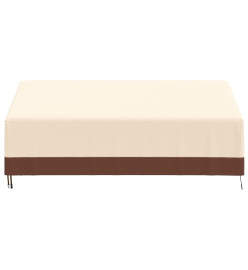 Housse de banc 3 places beige 198x97x48/74 cm oxford 600D