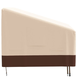 Housse de banc 2 places beige 137x97x48/74 cm oxford 600D