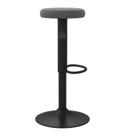 Tabourets de bar lot de 2 gris foncé velours