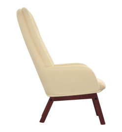 Chaise de relaxation Blanc crème Velours