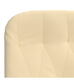 Chaise de relaxation Blanc crème Velours