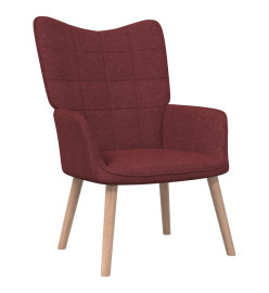 Chaise de relaxation Rouge bordeaux Tissu