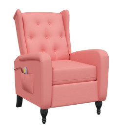 Fauteuil de massage inclinable rose velours