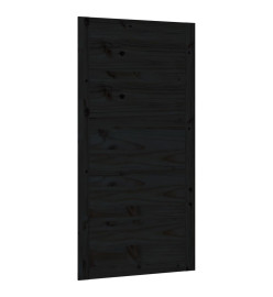 Porte de grange Noir 100x1,8x204,5 cm Bois massif de pin