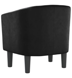 Fauteuil cabriolet noir similicuir