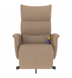 Fauteuil inclinable de massage repose-pieds cappuccino