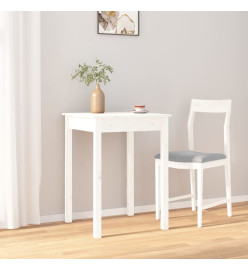 Table à manger Blanc 55x55x75 cm Bois massif de pin