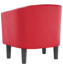 Fauteuil cabriolet rouge similicuir