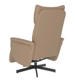 Fauteuil inclinable avec repose-pieds cappuccino similicuir