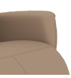 Fauteuil inclinable avec repose-pieds cappuccino similicuir