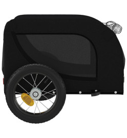 Remorque de vélo pour chien noir tissu oxford et fer