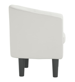 Fauteuil cabriolet blanc similicuir