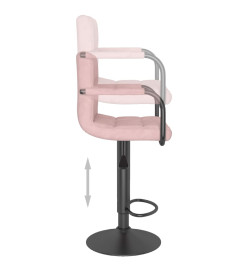 Tabourets de bar lot de 2 rose velours