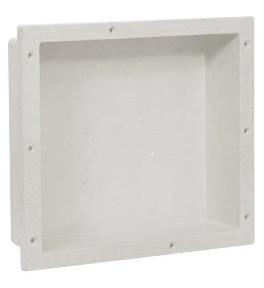 Niche de douche blanc mat 41x36x10 cm