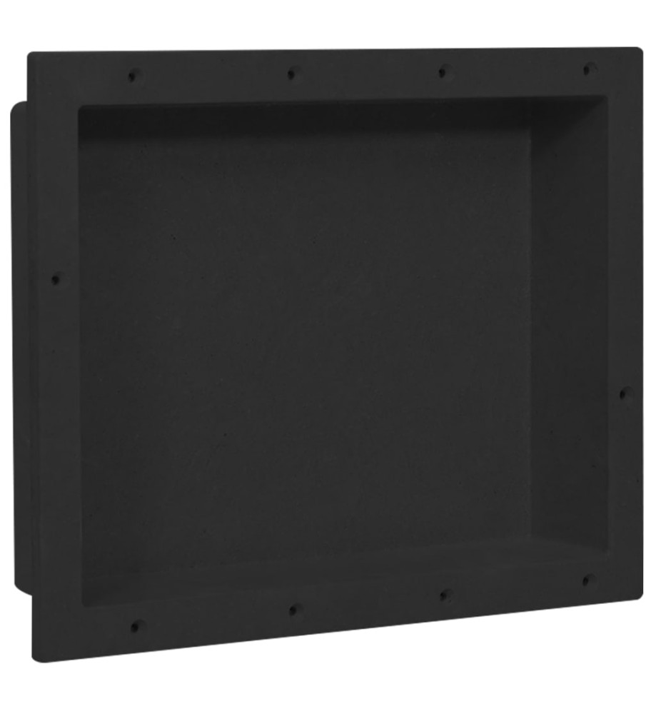 Niche de douche Noir mat 41x51x10 cm