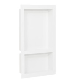 Niche de douche avec 2 compartiments Blanc brillant 41x69x9 cm