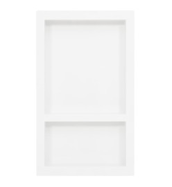 Niche de douche avec 2 compartiments Blanc brillant 41x69x9 cm