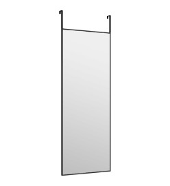 Miroir de porte Noir 30x80 cm Verre et aluminium