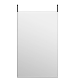 Miroir de porte Noir 50x80 cm Verre et aluminium