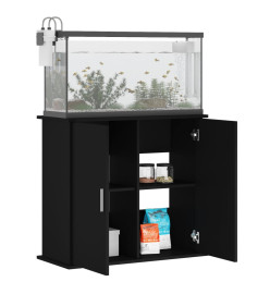 Support pour aquarium noir 81x36x73 cm bois d'ingénierie